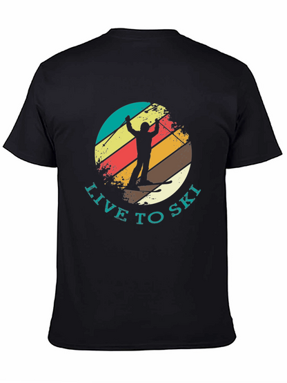 Live To Ski Retro T-Shirt