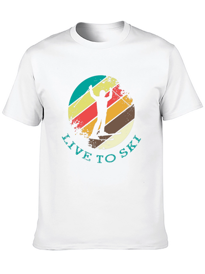Live To Ski Retro T-Shirt