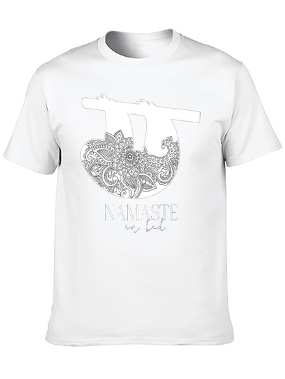 Namaste In Bed Sloth Graphic Tee