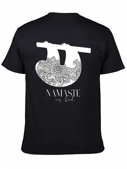 Namaste In Bed Sloth Graphic Tee