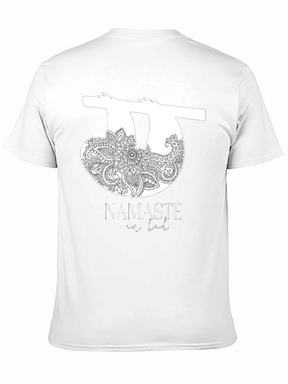 Namaste In Bed Sloth Graphic Tee