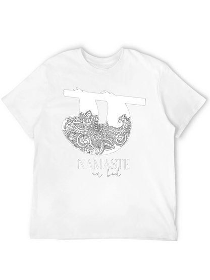 Namaste In Bed Sloth Graphic Tee