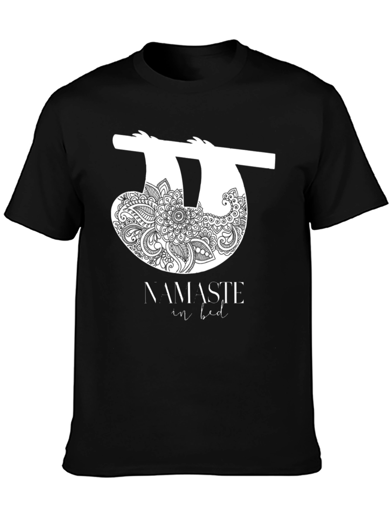 Namaste In Bed Sloth Graphic Tee