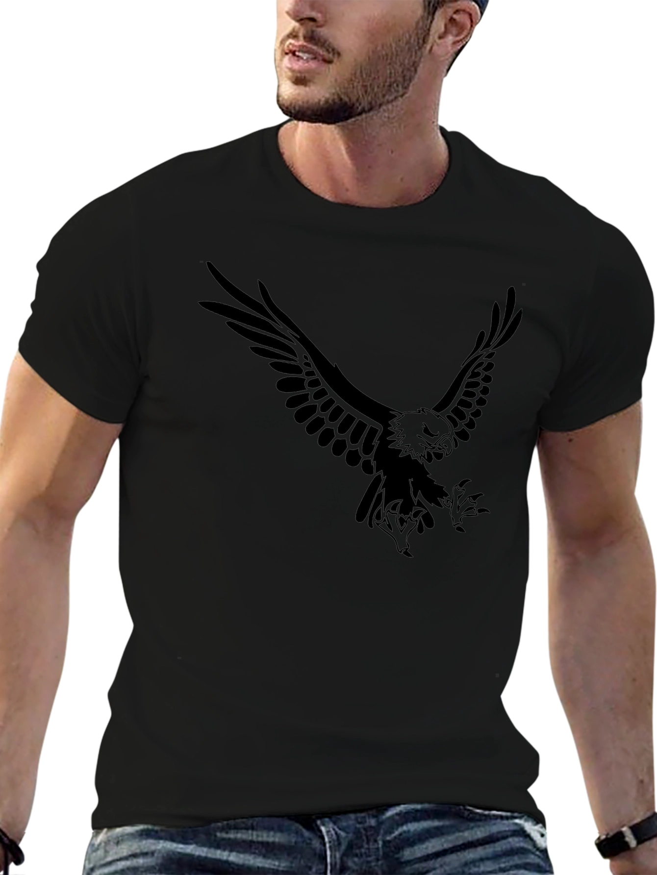Black Eagle Graphic Tee - Menswear