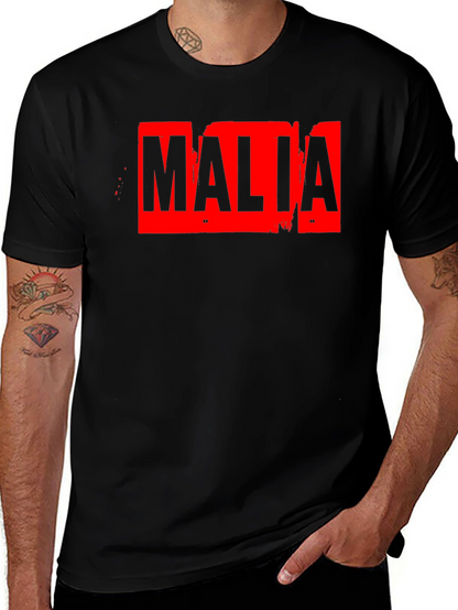 Malia Distressed Graphic T-Shirt - Black