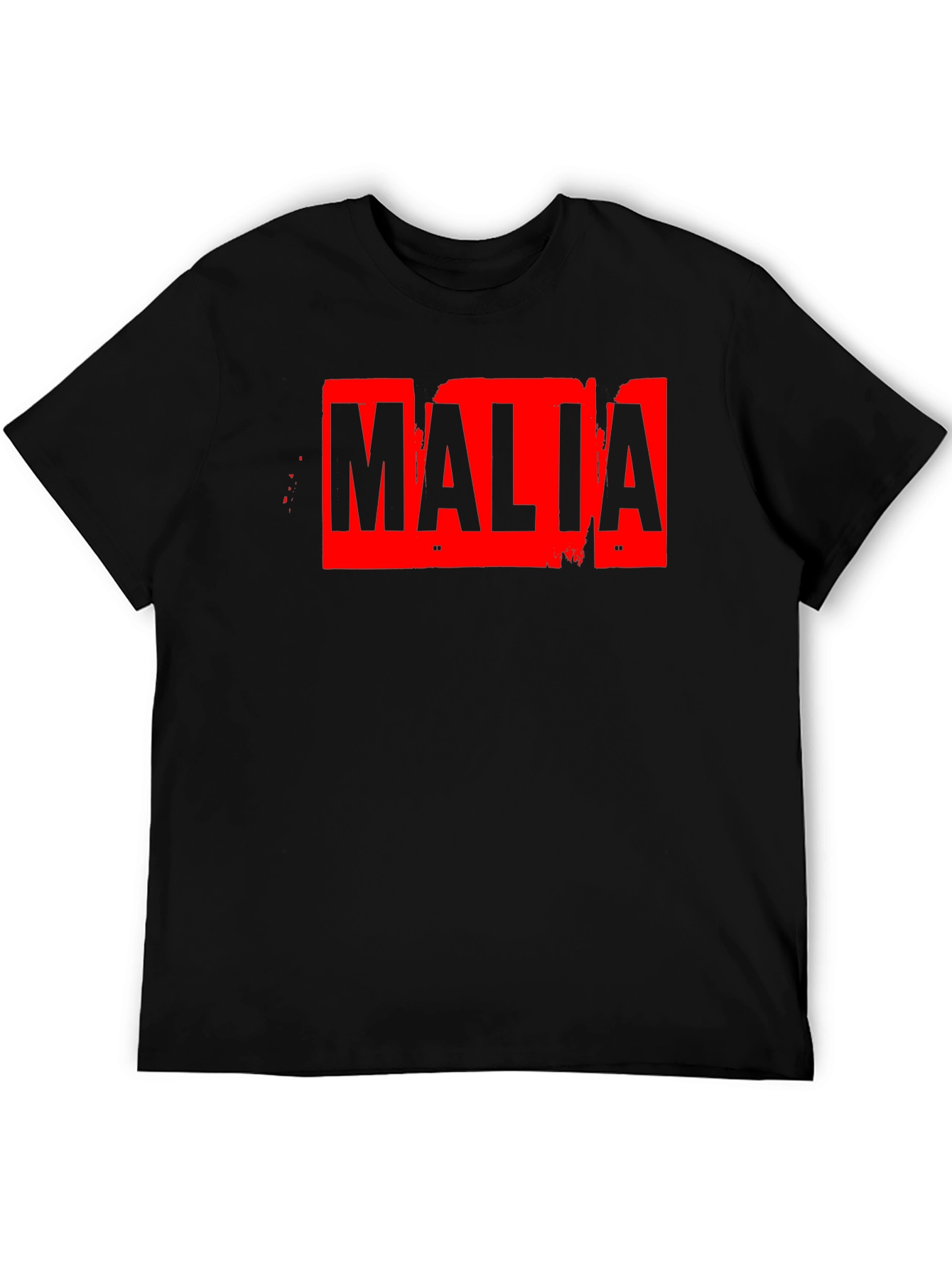 Malia Distressed Graphic T-Shirt - Black