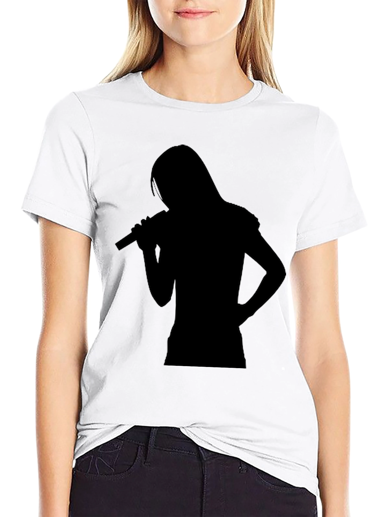 Silhouette Singer Black T-Shirt