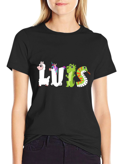 Luis Animal Letter T-Shirt