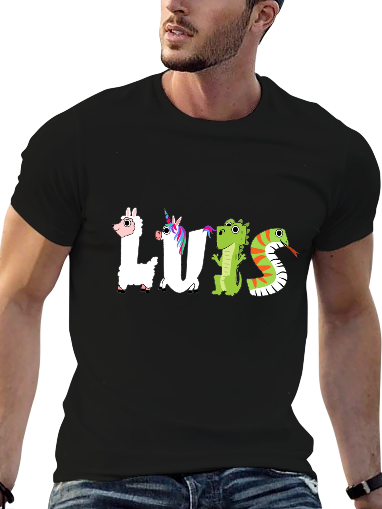 Luis Animal Letter T-Shirt