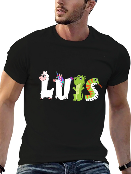 Luis Animal Letter T-Shirt