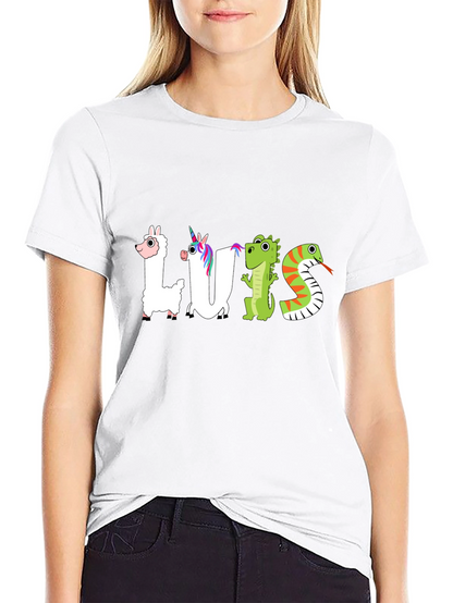 Luis Animal Letter T-Shirt