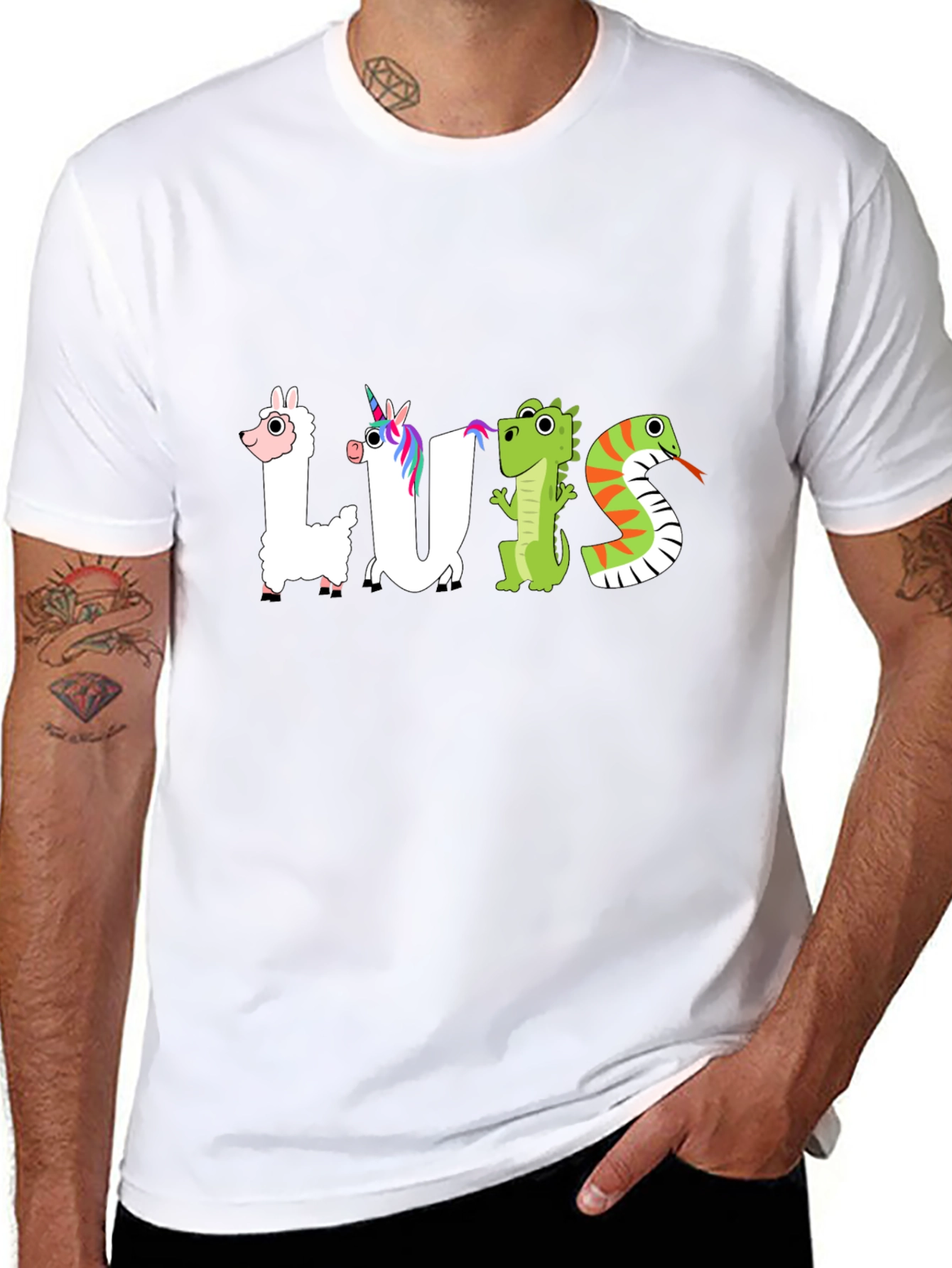Luis Animal Letter T-Shirt