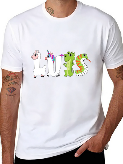 Luis Animal Letter T-Shirt