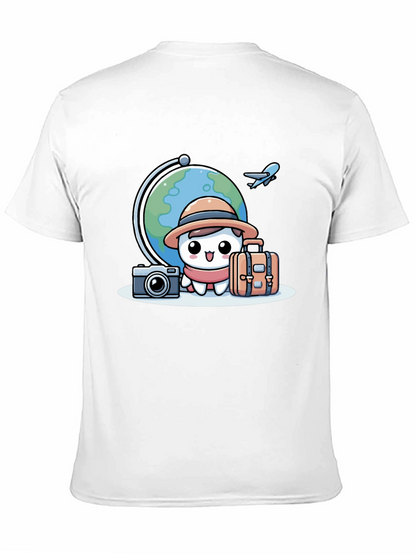 Cartoon Traveler T-Shirt - Globe Trotter Style