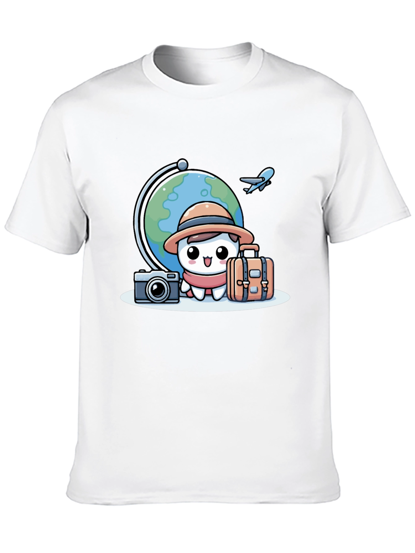 Cartoon Traveler T-Shirt - Globe Trotter Style