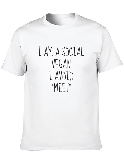 Social Vegan Black Graphic T-Shirt