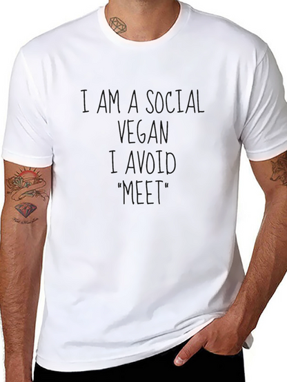 Social Vegan Black Graphic T-Shirt