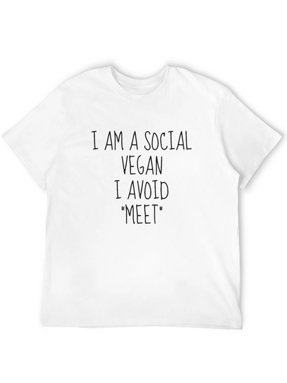 Social Vegan Black Graphic T-Shirt