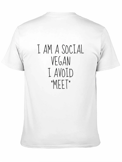 Social Vegan Black Graphic T-Shirt