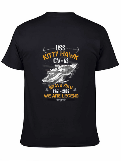 USS Kitty Hawk CV-63 Black T-Shirt