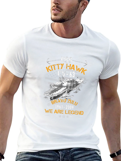 USS Kitty Hawk CV-63 Black T-Shirt