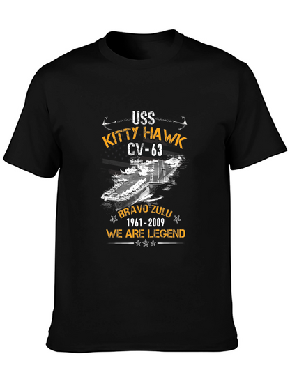 USS Kitty Hawk CV-63 Black T-Shirt