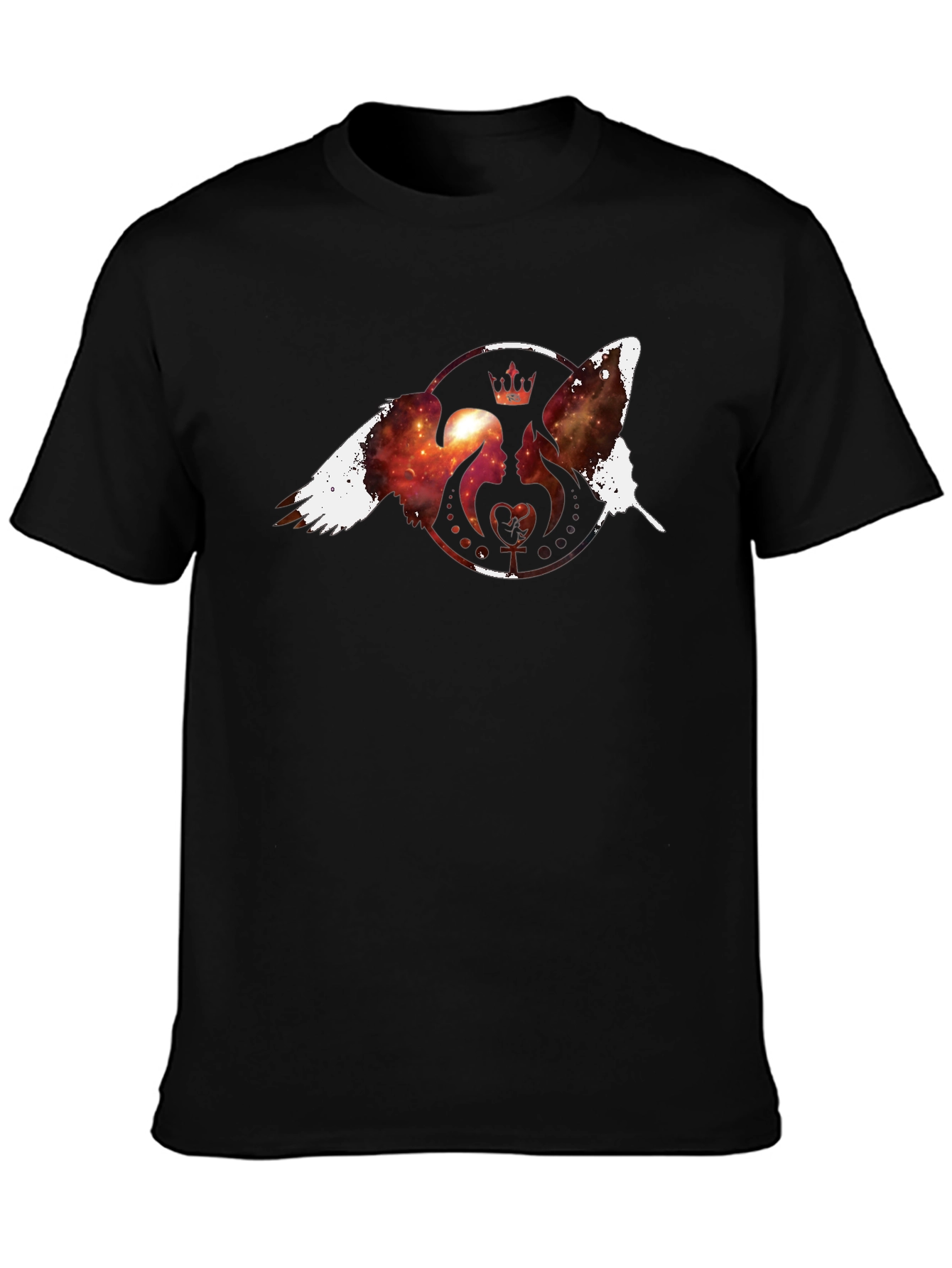 Cosmic Royalty Black T-Shirt - Unique Design