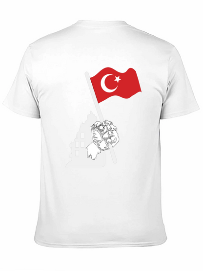Turkey Flag Graphic Black T-Shirt
