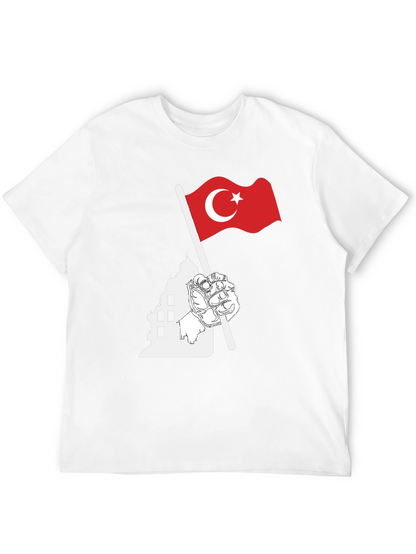Turkey Flag Graphic Black T-Shirt