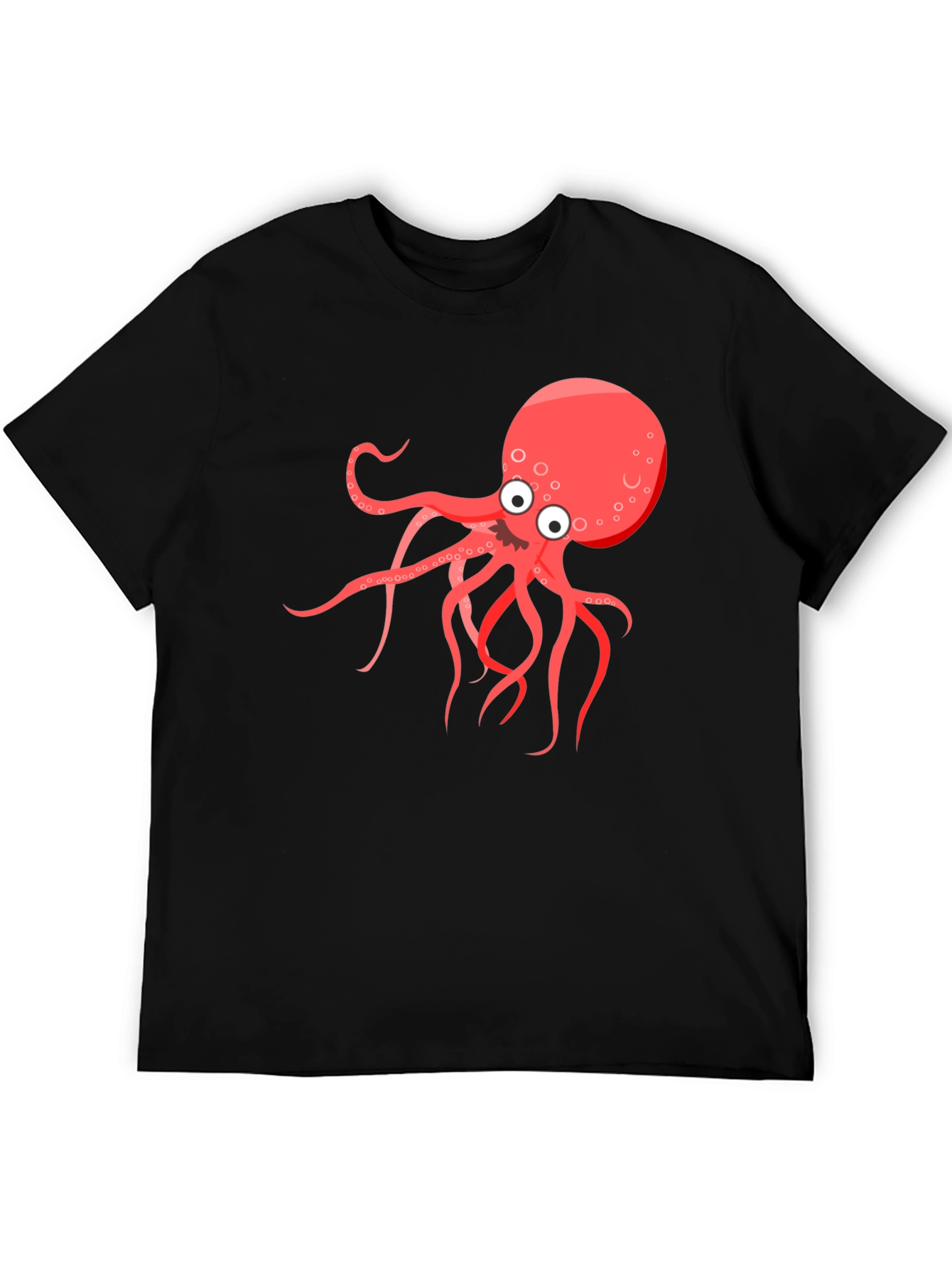 Cartoon Octopus Graphic T-Shirt