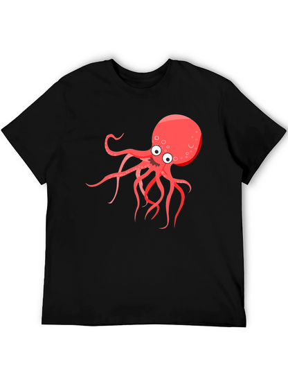 Cartoon Octopus Graphic T-Shirt