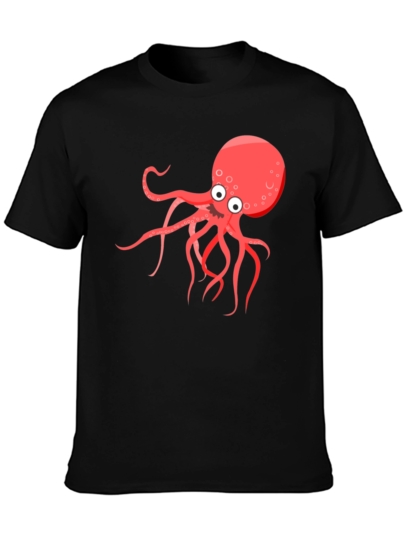 Cartoon Octopus Graphic T-Shirt