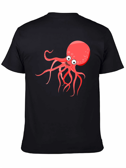 Cartoon Octopus Graphic T-Shirt