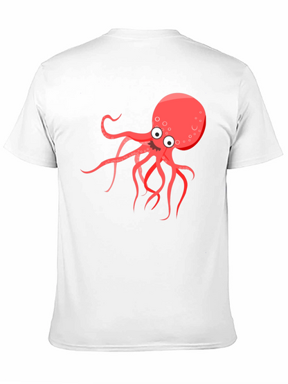 Cartoon Octopus Graphic T-Shirt