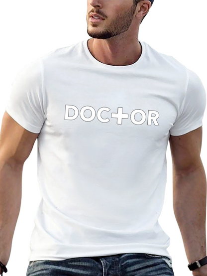 Doctor Graphic Print Black T-Shirt