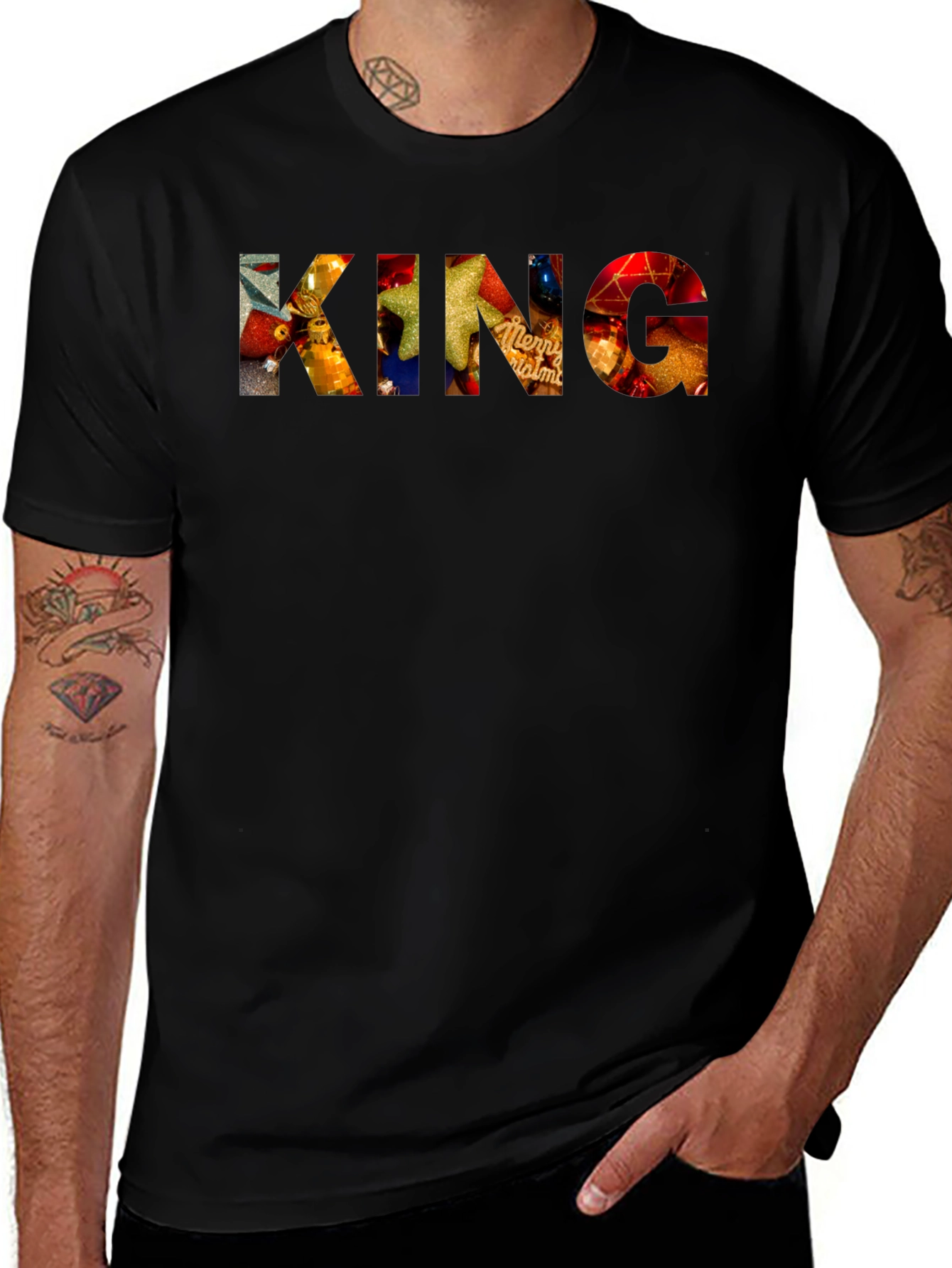 King Christmas Ornament Graphic Tee