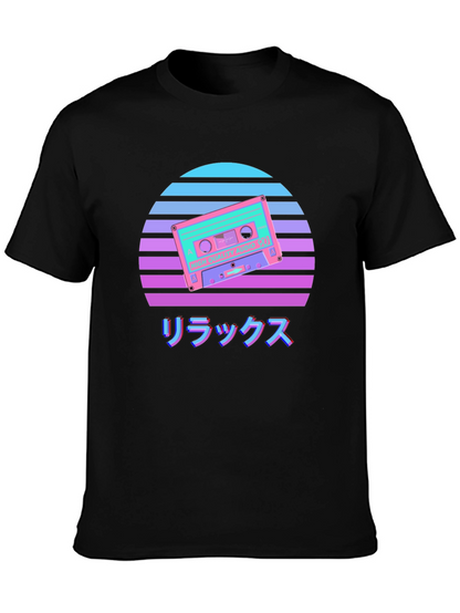 Retro Cassette Sunset Graphic Tee