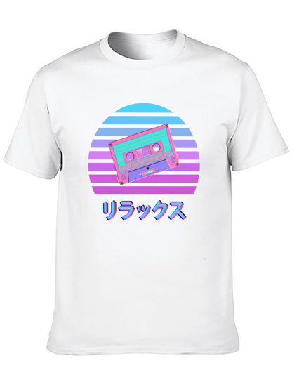 Retro Cassette Sunset Graphic Tee