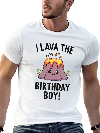 Volcano Birthday Boy T-Shirt - Black