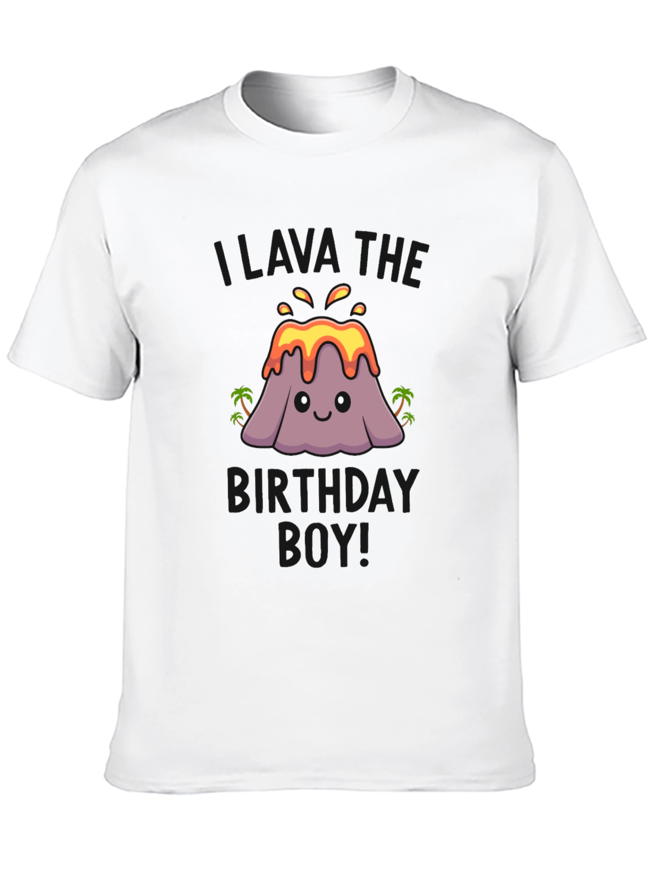Volcano Birthday Boy T-Shirt - Black