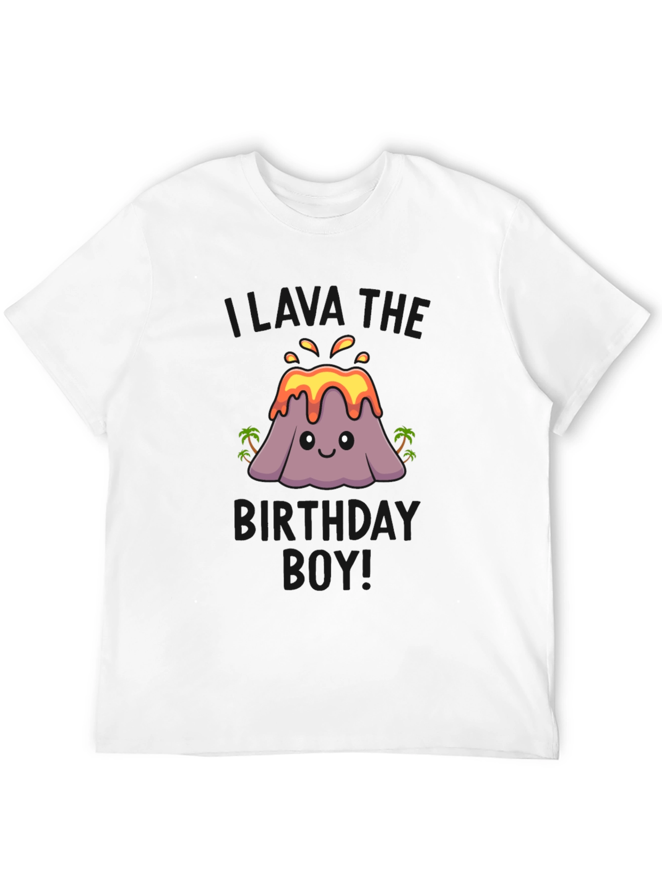 Volcano Birthday Boy T-Shirt - Black