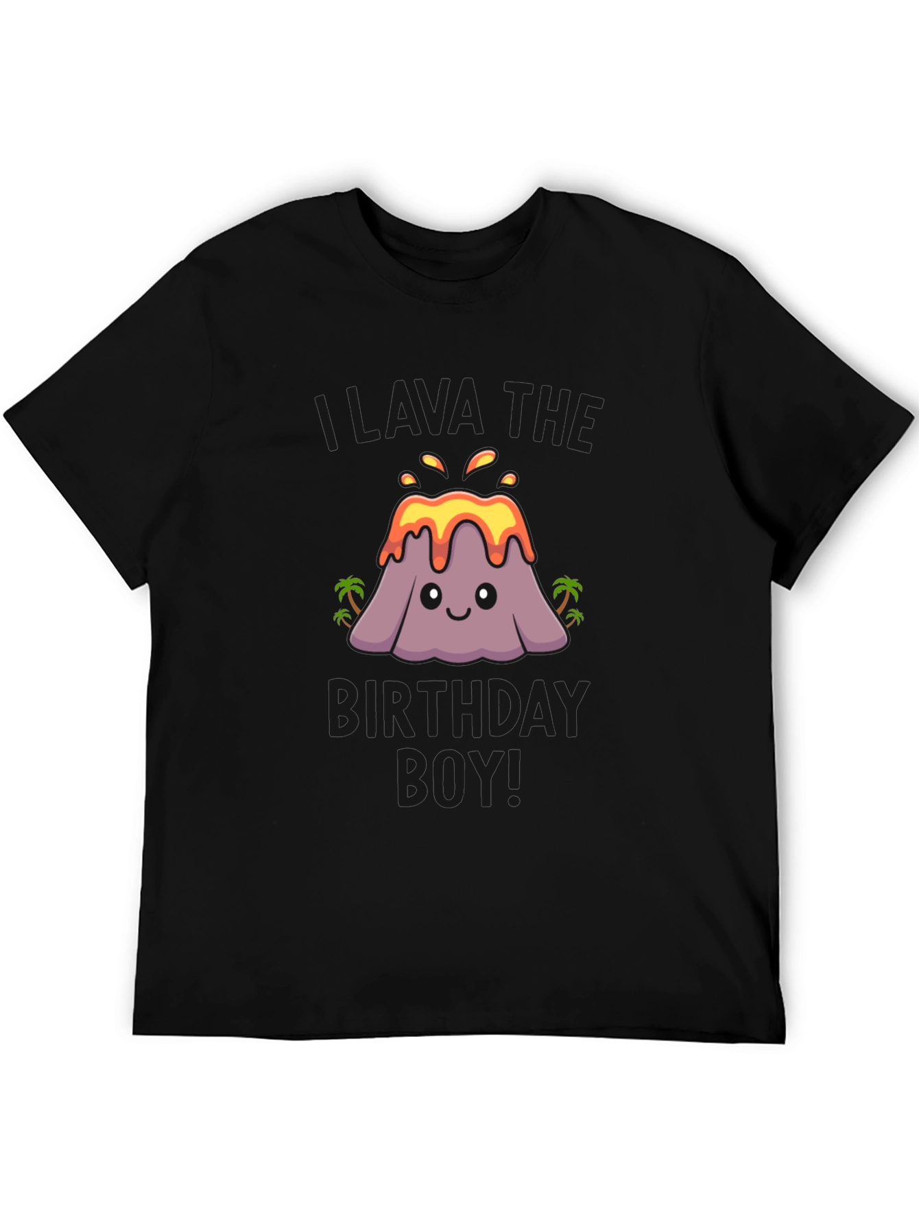 Volcano Birthday Boy T-Shirt - Black
