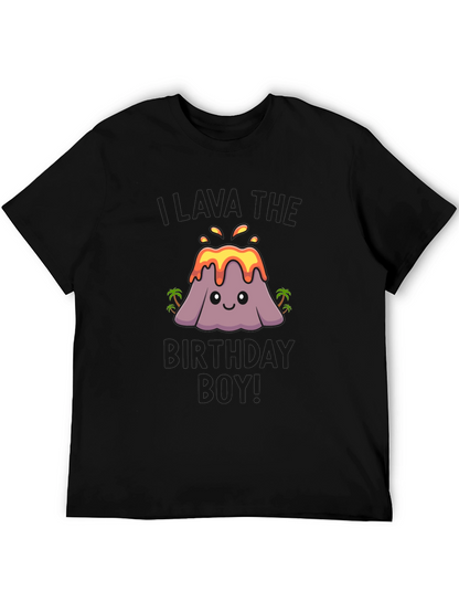 Volcano Birthday Boy T-Shirt - Black