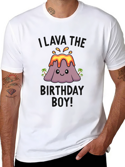 Volcano Birthday Boy T-Shirt - Black