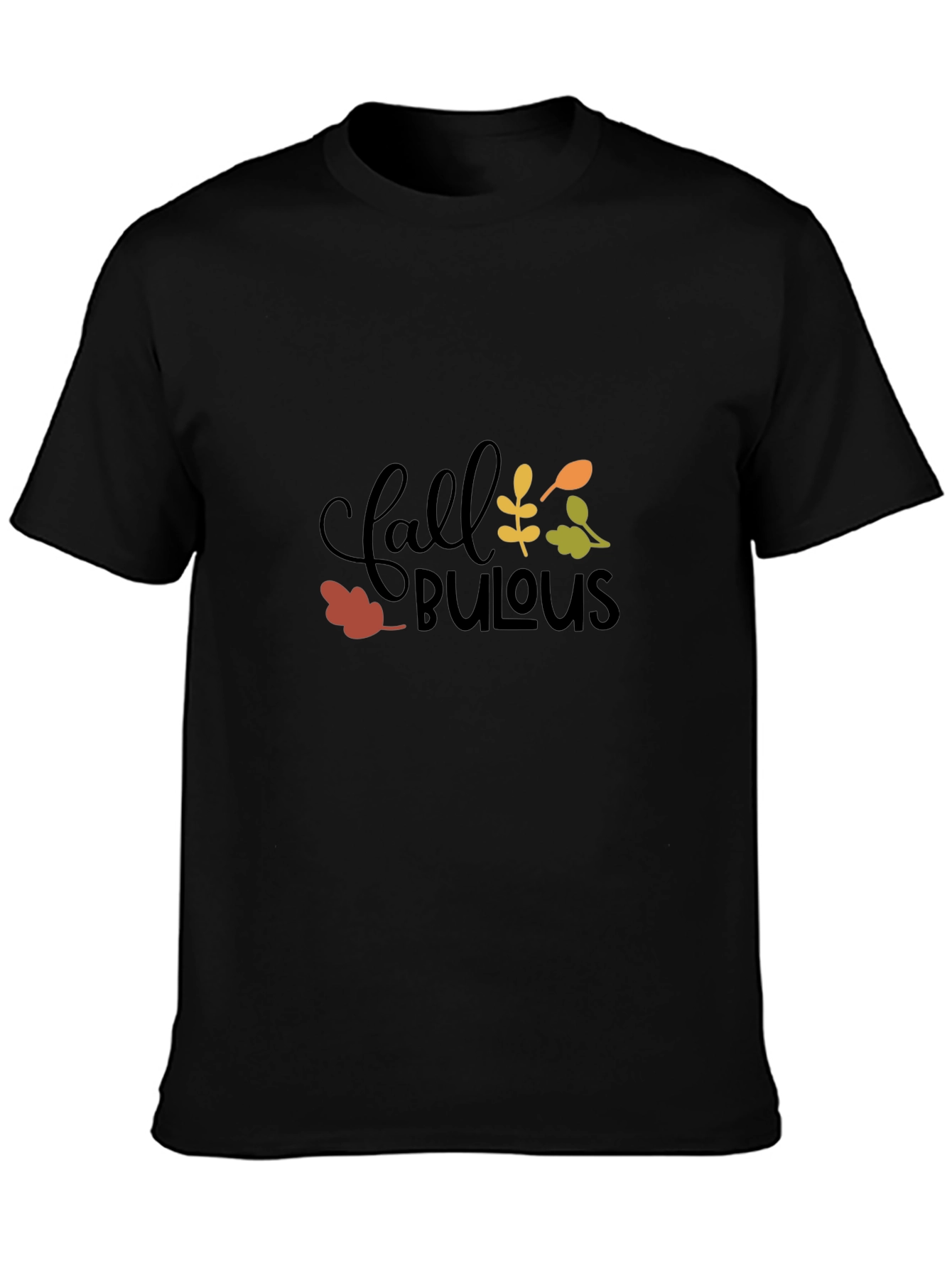 Fall Fabulous Graphic Tee - Black Cotton T-Shirt