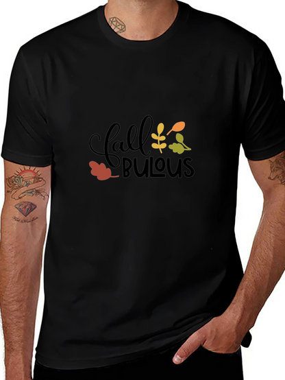 Fall Fabulous Graphic Tee - Black Cotton T-Shirt