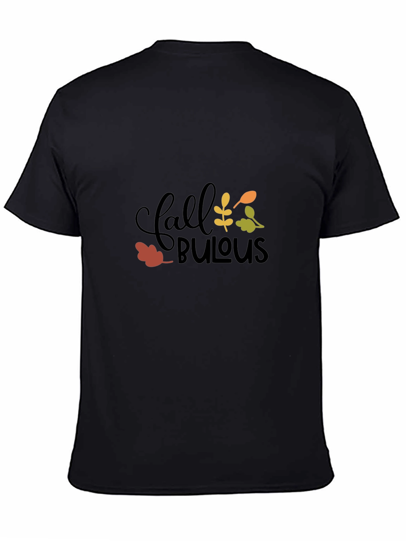 Fall Fabulous Graphic Tee - Black Cotton T-Shirt