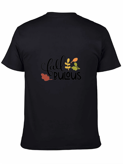 Fall Fabulous Graphic Tee - Black Cotton T-Shirt