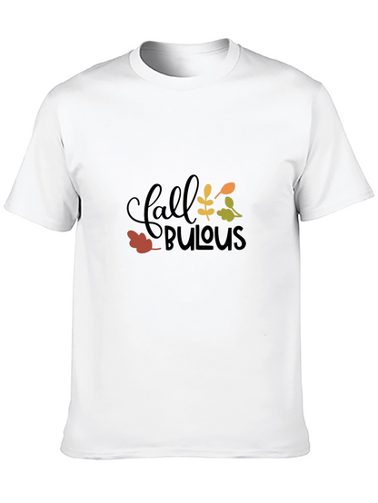 Fall Fabulous Graphic Tee - Black Cotton T-Shirt