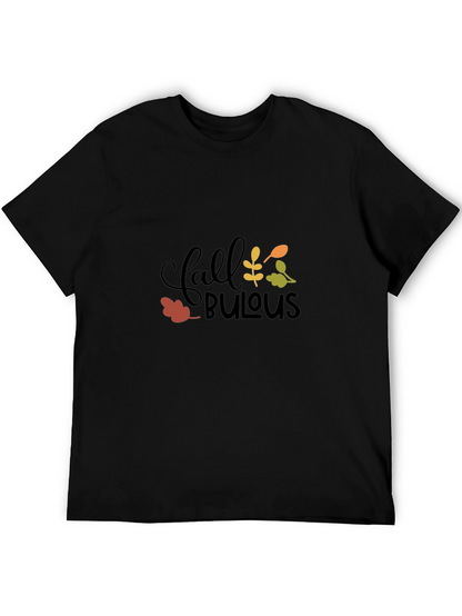 Fall Fabulous Graphic Tee - Black Cotton T-Shirt